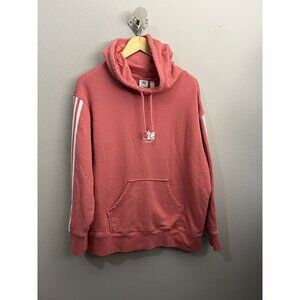 adidas Pink Hoodie with White Stripes